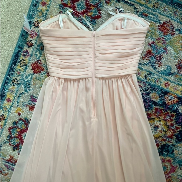 City Triangles Blush Strapless Chiffon High Low Dress Size 3 NWT - Picture 10 of 12